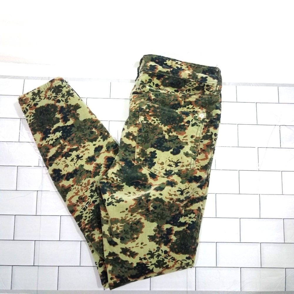 Anthro Pilcro Camo High Rise Skinny 27 Pants